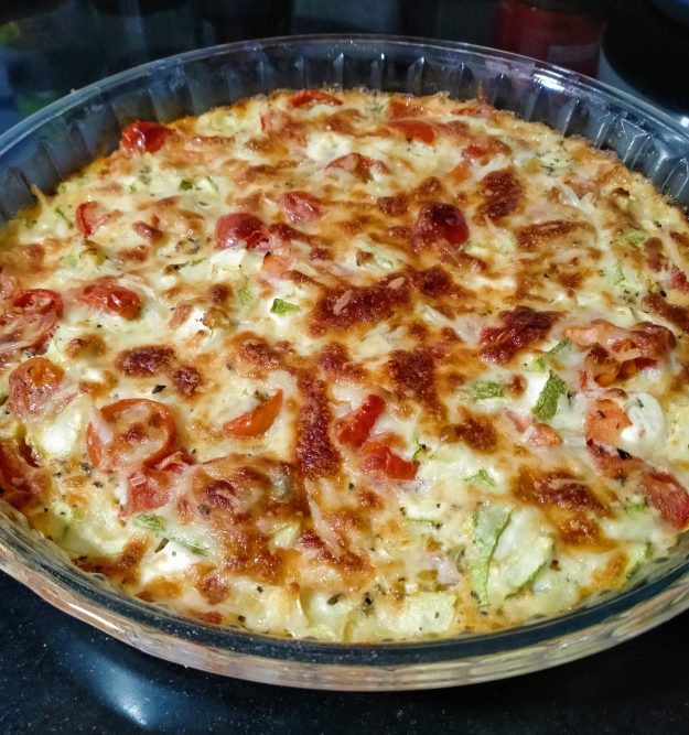 pastel calbacin tomate feta